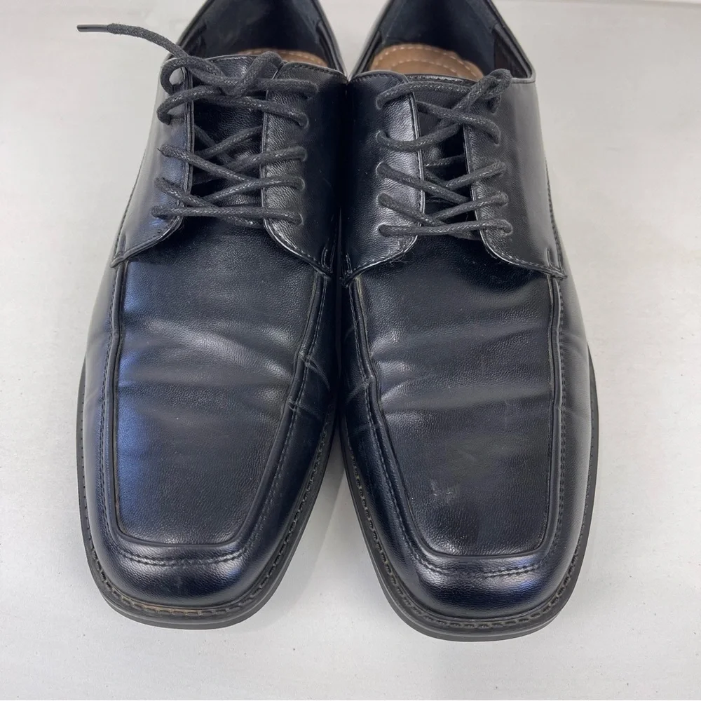 Apt 9 Men's Kirk Dress Shoes Black Ortholite Square Toe Comfort Shoes Size 8.5M